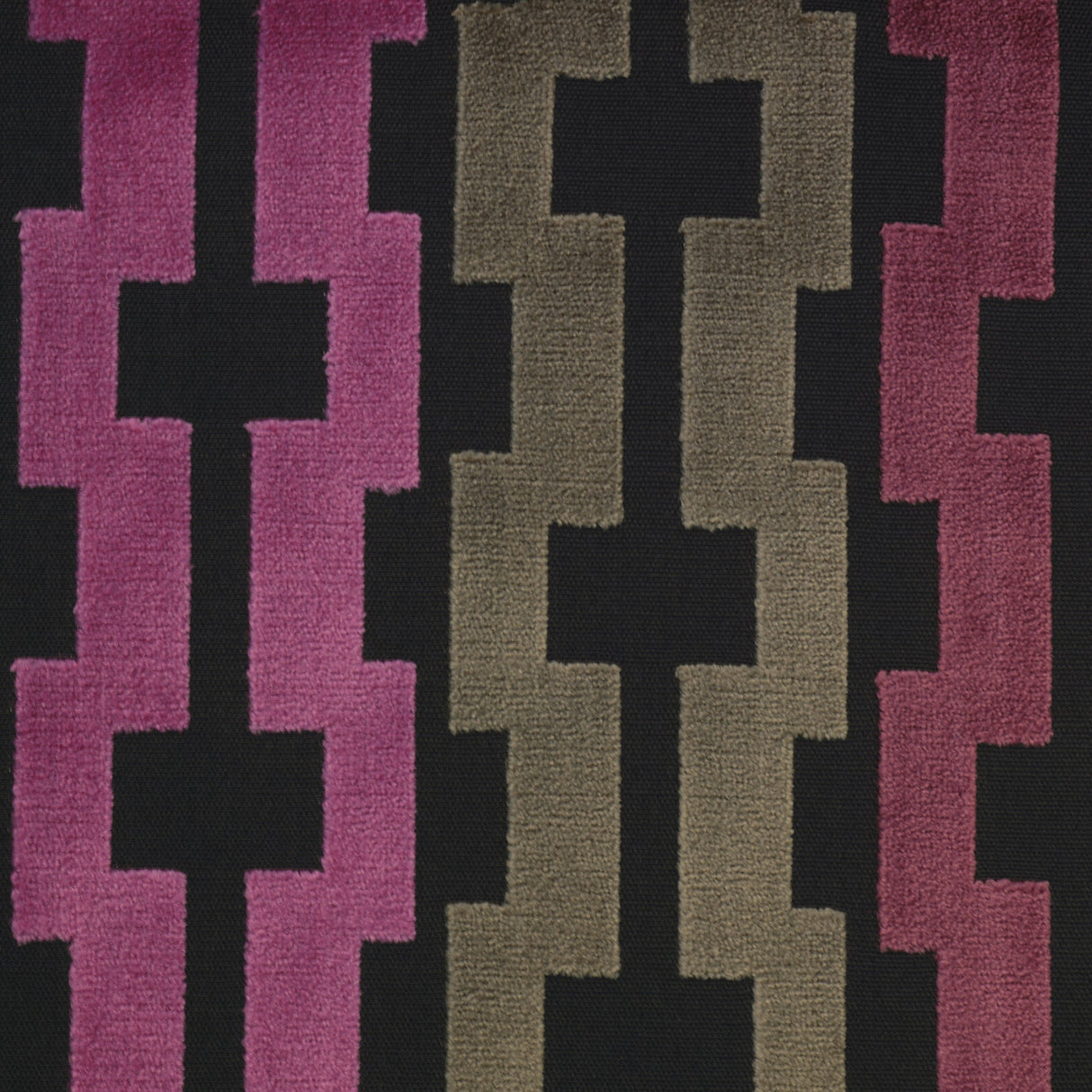 Cut Velvet Upholstery Fabric Bardot Geometric Pattern