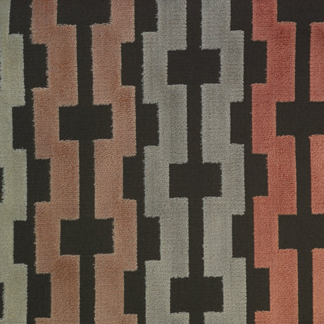 Cut Velvet Upholstery Fabric Bardot Geometric Pattern