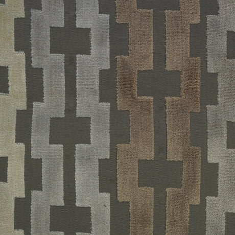 Cut Velvet Upholstery Fabric Bardot Geometric Pattern