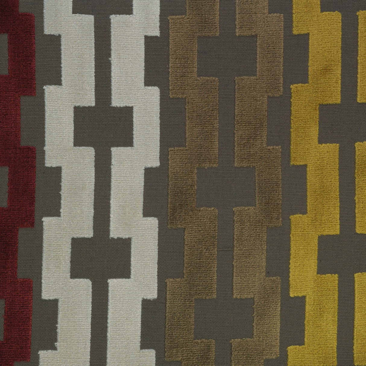 Cut Velvet Upholstery Fabric Bardot Geometric Pattern
