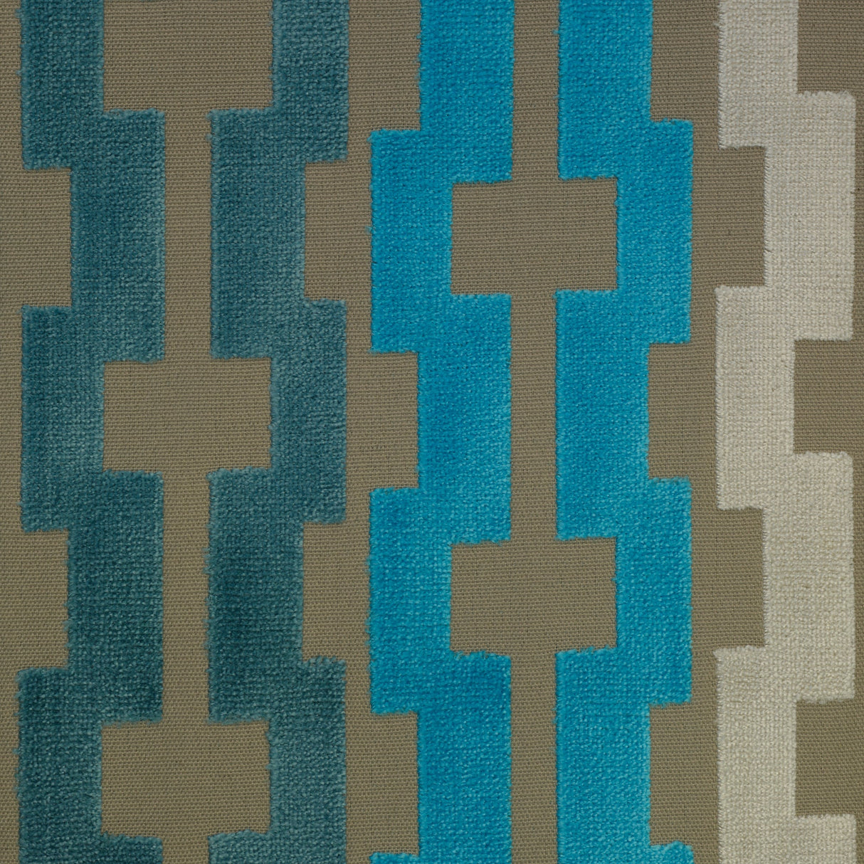 Cut Velvet Upholstery Fabric Bardot Geometric Pattern