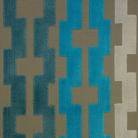 Cut Velvet Upholstery Fabric Bardot Geometric Pattern