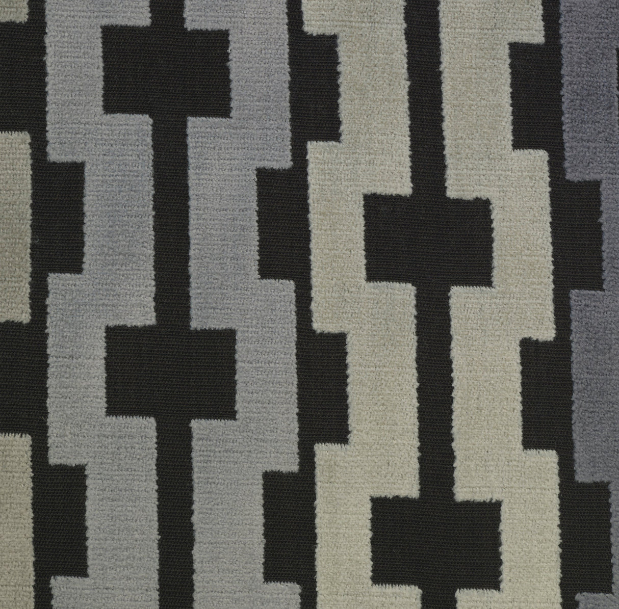 Cut Velvet Upholstery Fabric Bardot Geometric Pattern