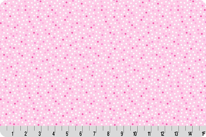 Polyester Cuddle Fabric Lots a Dots Blush