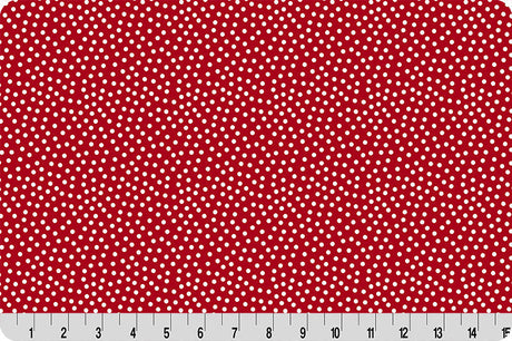 Quilting Cuddle Fabric Cardinal Lots a Dots