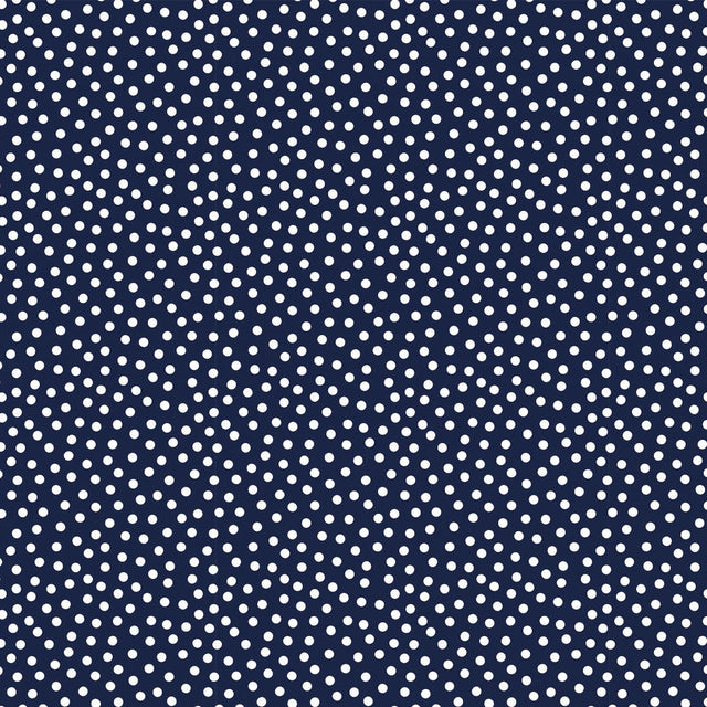 Polyester Cuddle Fabric Navy Lots a Dots