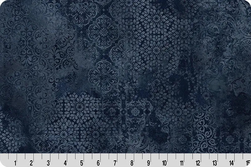 Quilting Cuddle Fabric Navy Stone Wash