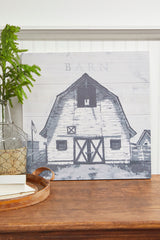 22” Holiday Barn Wall Art