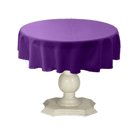 Tablecloth Dull Bridal Satin Fabric - Solid Color, 58" Round (1 Piece)