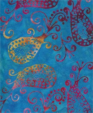 Batik Cotton Serendipity Large Multi Blue Paisley