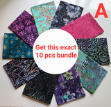 Fat Quarter Bundle 10 Batik Cotton Assorted Prints