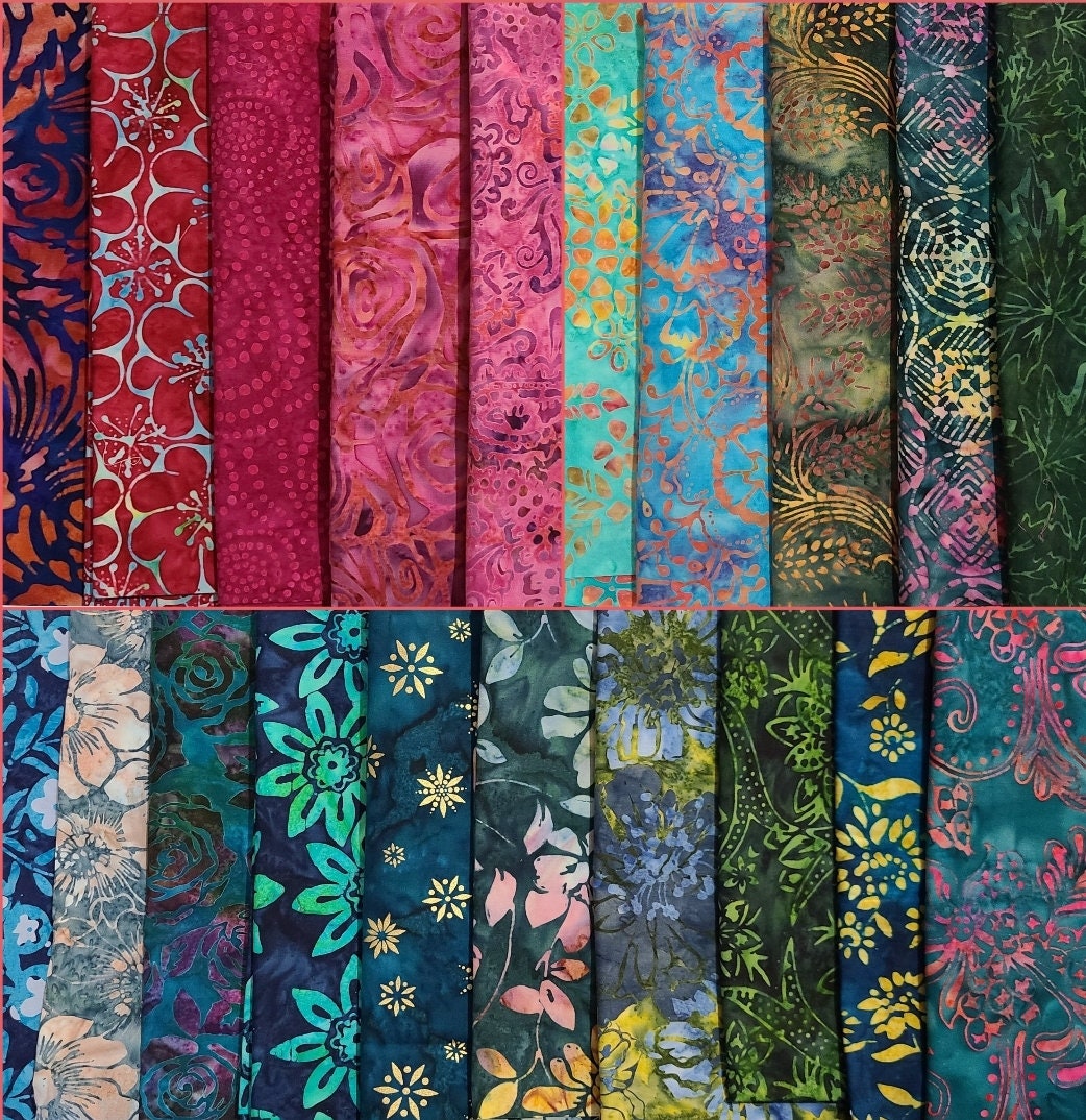 Fat Quarter Bundle 10 Batik Cotton Assorted Prints