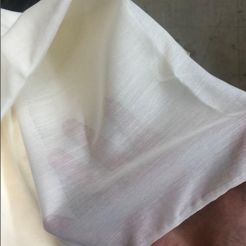 Batiste Slub Sheer Voile Polyester Fabric - Sheer Slub Texture, 118/120" Width (Wholesale Bolt)
