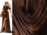 Stretch Velvet Chocolate Brown