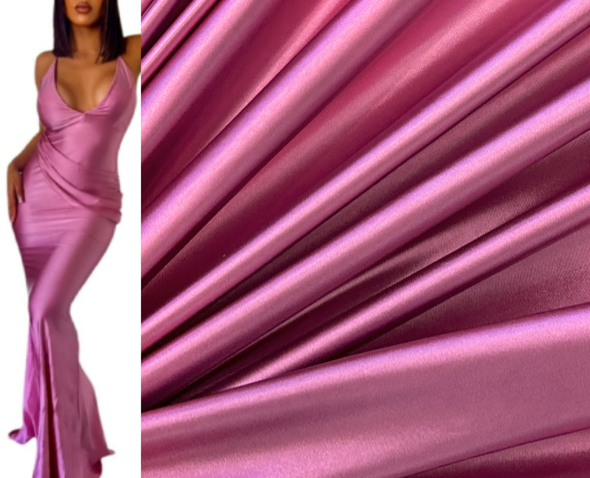 Shiny Nylon Spandex Mauve