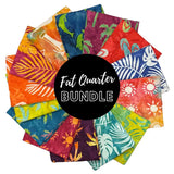 Cotton Fat Quarter Bundle Beachy Batiks Set of 14