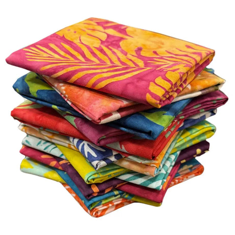 Cotton Fat Quarter Bundle Beachy Batiks Set of 14