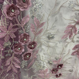 3D Floral Beaded Lace Mesh