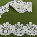 Beaded Floral Lace Trim