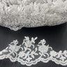 Polyester Lace Trim Beaded Corded Scalloped 4" Wide