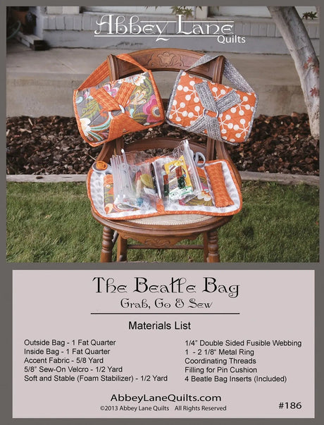 Beatle Bag Printed Paper Pattern 11in x 20in