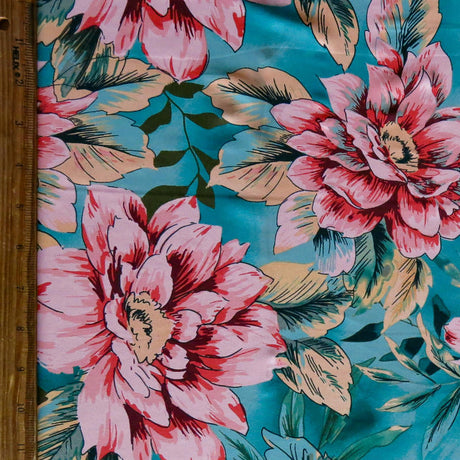 Swim Knit Beautiful Big Floral Poly Spandex Fabric
