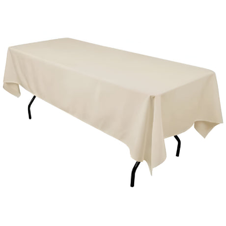 Polyester Rectangular Tablecloth Polyester Fabric - Wrinkle-Resistant, Stain-Proof, Washable, 60" X 144"