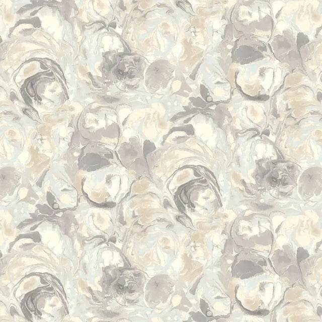 Cotton Wideback Fabric Beige Smokey Paint Swirls 116/118"