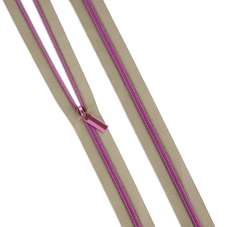 Nylon Coil Zipper Beige Pink #5 3 Yards