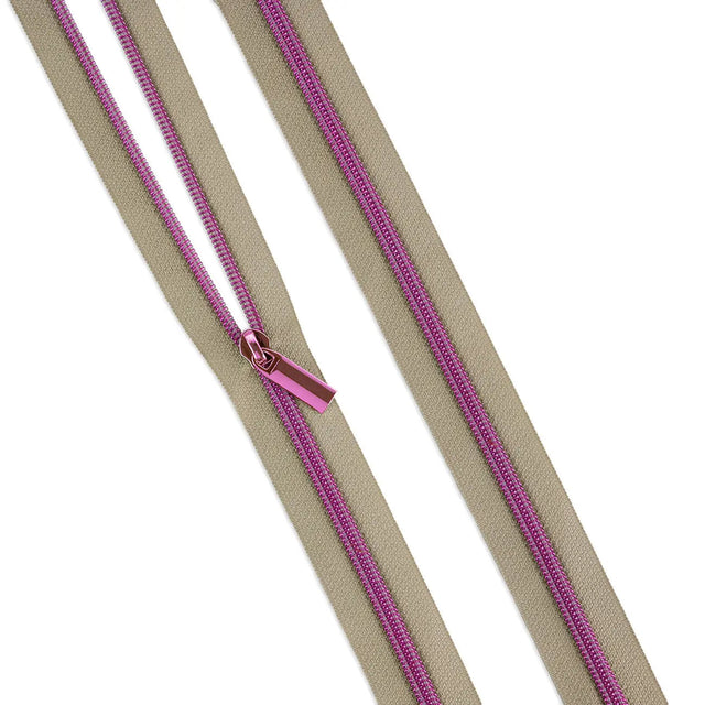 Nylon Coil Zipper Beige Pink #5 3 Yards