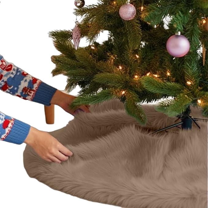 Faux Fur Christmas Tree Skirt 36 Inch