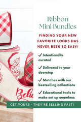 Believe Ribbon Mini Bundle Christmas Tree Decorating Ribbon Kit with Santa & Plaid Designs