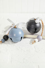 3" Holiday Black/Grey Bell Ornament