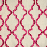 Embroidered Cotton Fabric Bella Crewel Medallion Curtains Draperies 57"