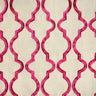 Embroidered Cotton Fabric Bella Crewel Medallion Curtains Draperies 57"