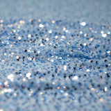 Belle Stretch Mesh Sequin Polyester Spandex Fabric - Pink, Mint, Lilac, Light Blue Embroidered Sequin, 54/55" Width (1 Yard)
