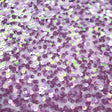 Belle Stretch Mesh Sequin Polyester Spandex Fabric - Pink, Mint, Lilac, Light Blue Embroidered Sequin, 54/55" Width (1 Yard)