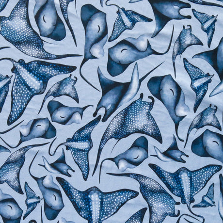 Swim Knit Nylon Spandex Beneath the Sea Print