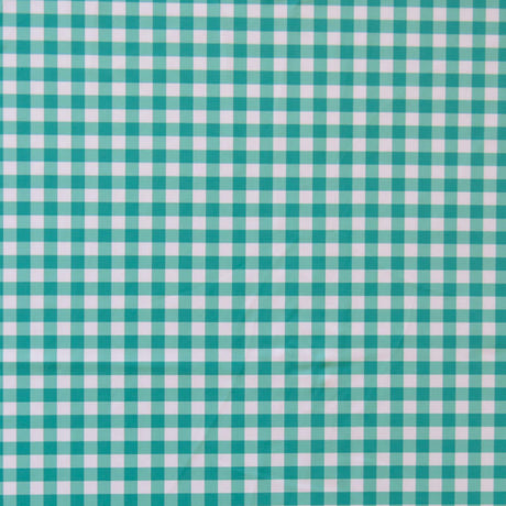 Poly Spandex Swimsuit Fabric Bermuda Green Gingham 4-Way Stretch