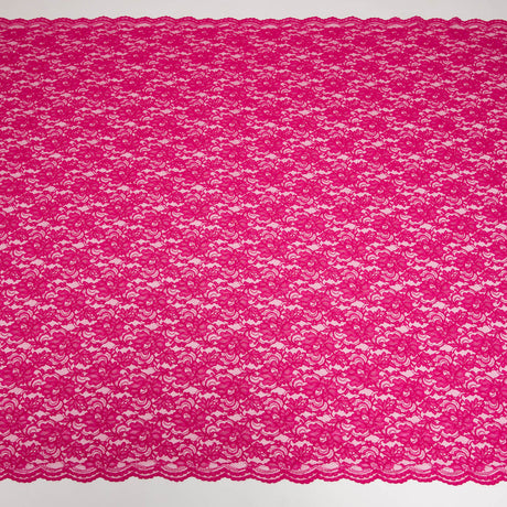 1 Yard Corded Raschel Lace Fabric with Elegant Floral Pattern, 52/54" Wide