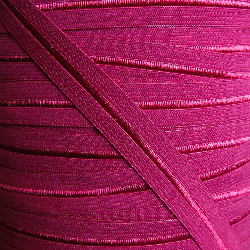 Fold Over Elastic Trim Berry Red