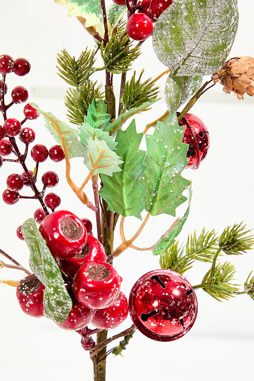 17 Inch Berry Holly Pick Decorative Christmas Floral Stem