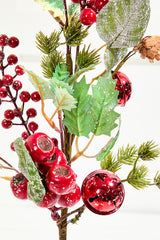 17” Berry Holly Pick - Green & Red