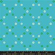 Cotton Print Best Day Ever Turquoise Ditsy Floral Fabric 43/44"