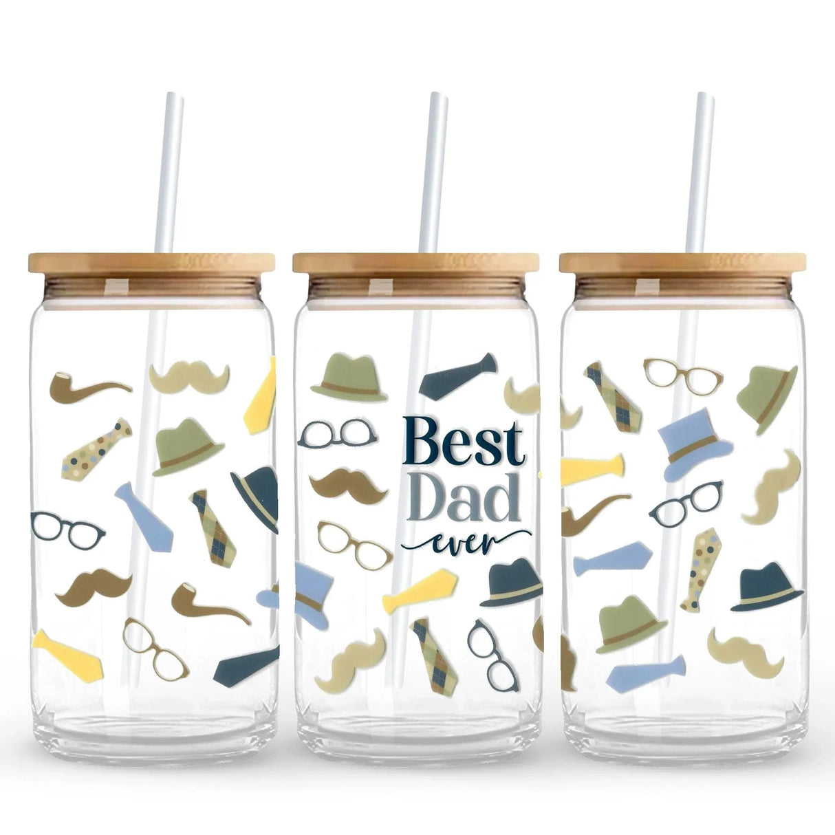 UV DTF Wrap - Best Dad Ever (9.7" x4.3")
