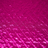 Betty Embossed Metallic Polyester Fabric - Red, Kelly, Fuchsia, Royal, Embossed Foiled Finish, 58/60" Width (1 Yard)