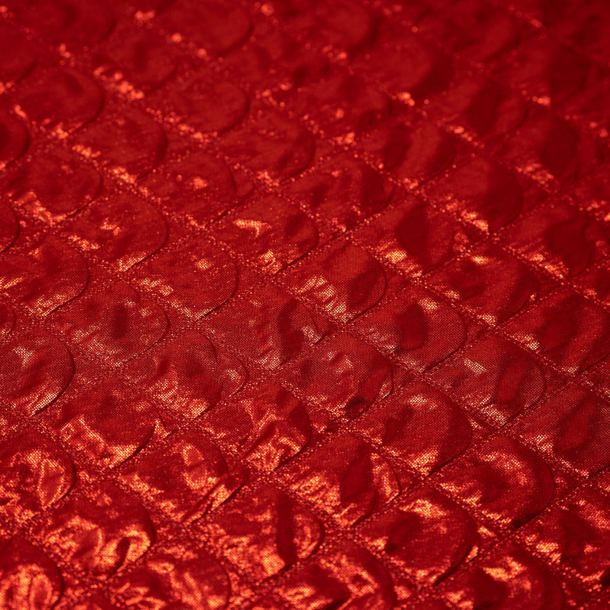 Betty Embossed Metallic Polyester Fabric - Embossed Foiled, 58/60" Width (1 Yard)