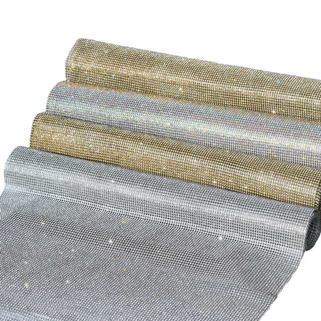 Rhinestone Sheet Gold Silver