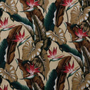 Cotton Heavy Barkcloth Bird of Paradise Tropical Leaves Fabric