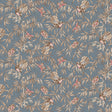 Cotton Fabric Birds and Butterflies Blue Meadow Blush 43/44"